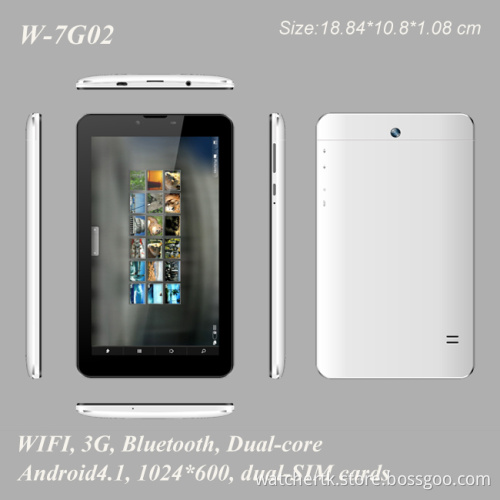 7inch Tablet Dual Core Dual SIM 3G WiFi, Bluetooth 1G+8G